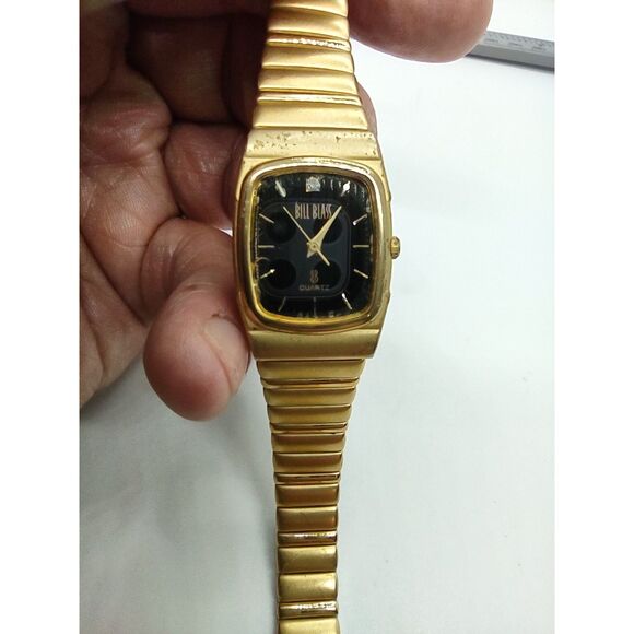 Bill Blass Ladies Vintage Black Face Watch - Picture 2 of 15